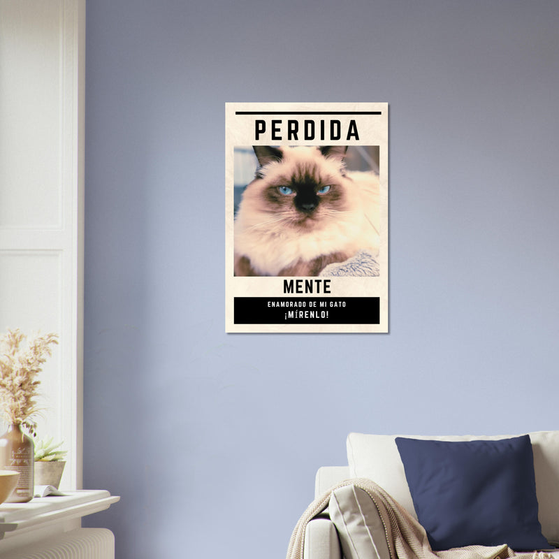 Póster Prémium de Avisos Personalizados de Gatos Gelato