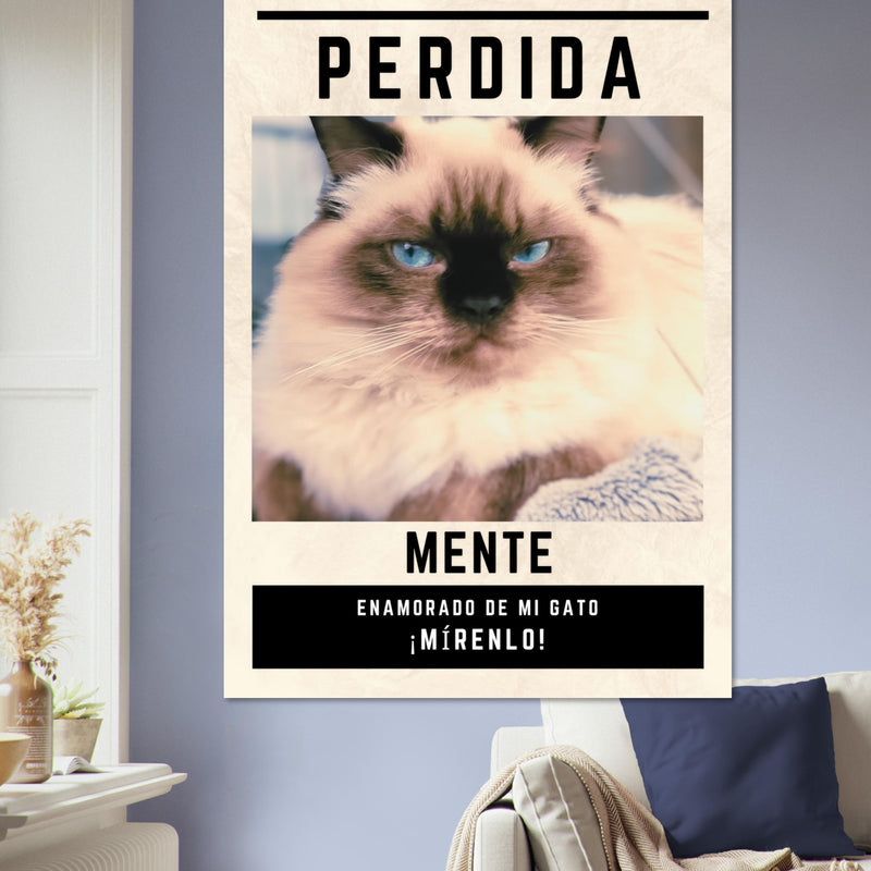 Póster Prémium de Avisos Personalizados de Gatos Gelato