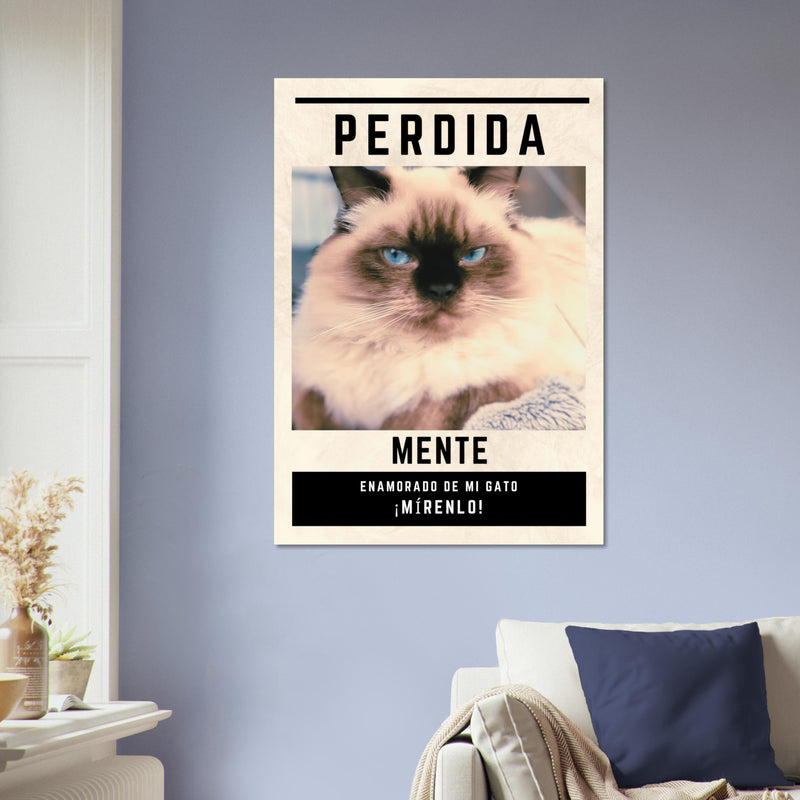 Póster Prémium de Avisos Personalizados de Gatos Gelato