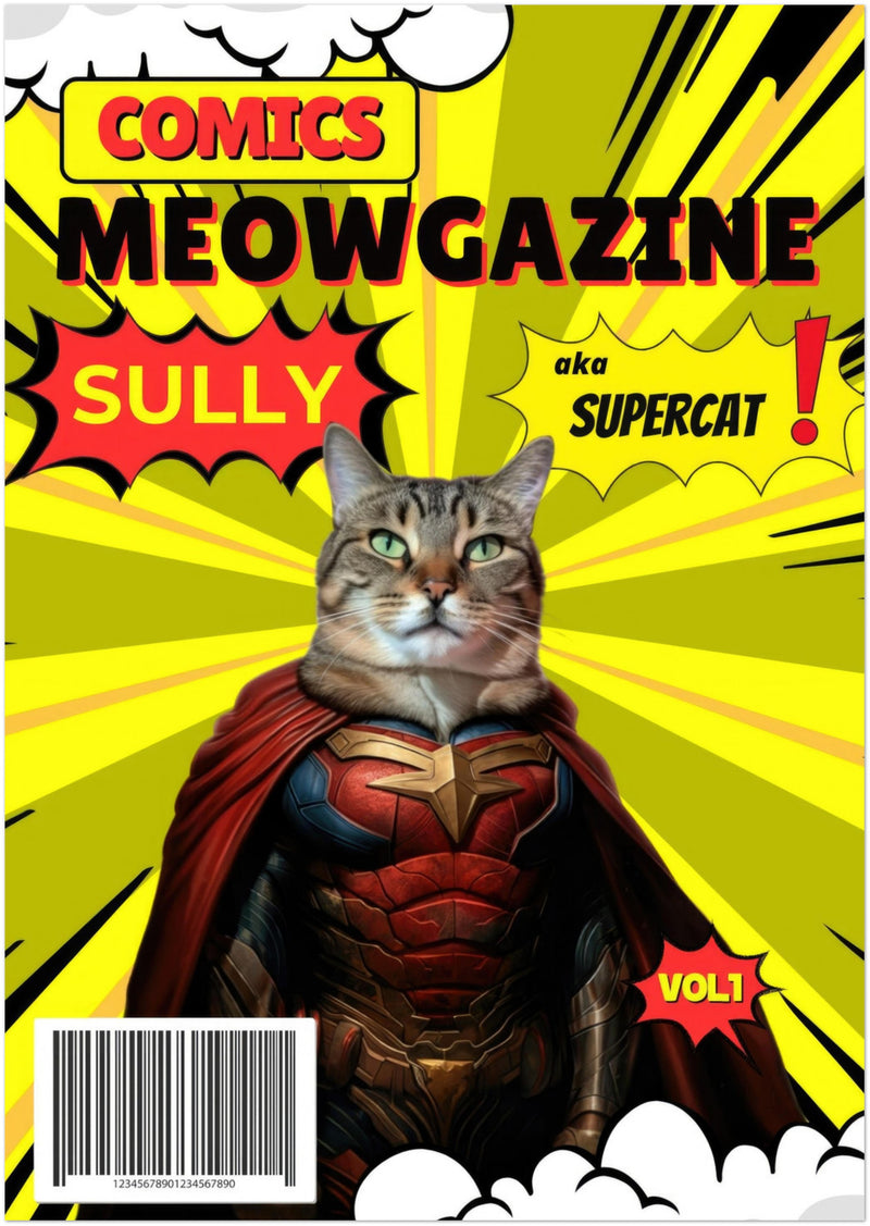 Póster Prémium de Portadas Personalizadas de Revistas de Comics Michilandia | La tienda online de los amantes de gatos