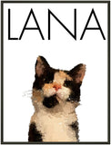Póster Enmarcado Premium con Retrato personalizado de gato
