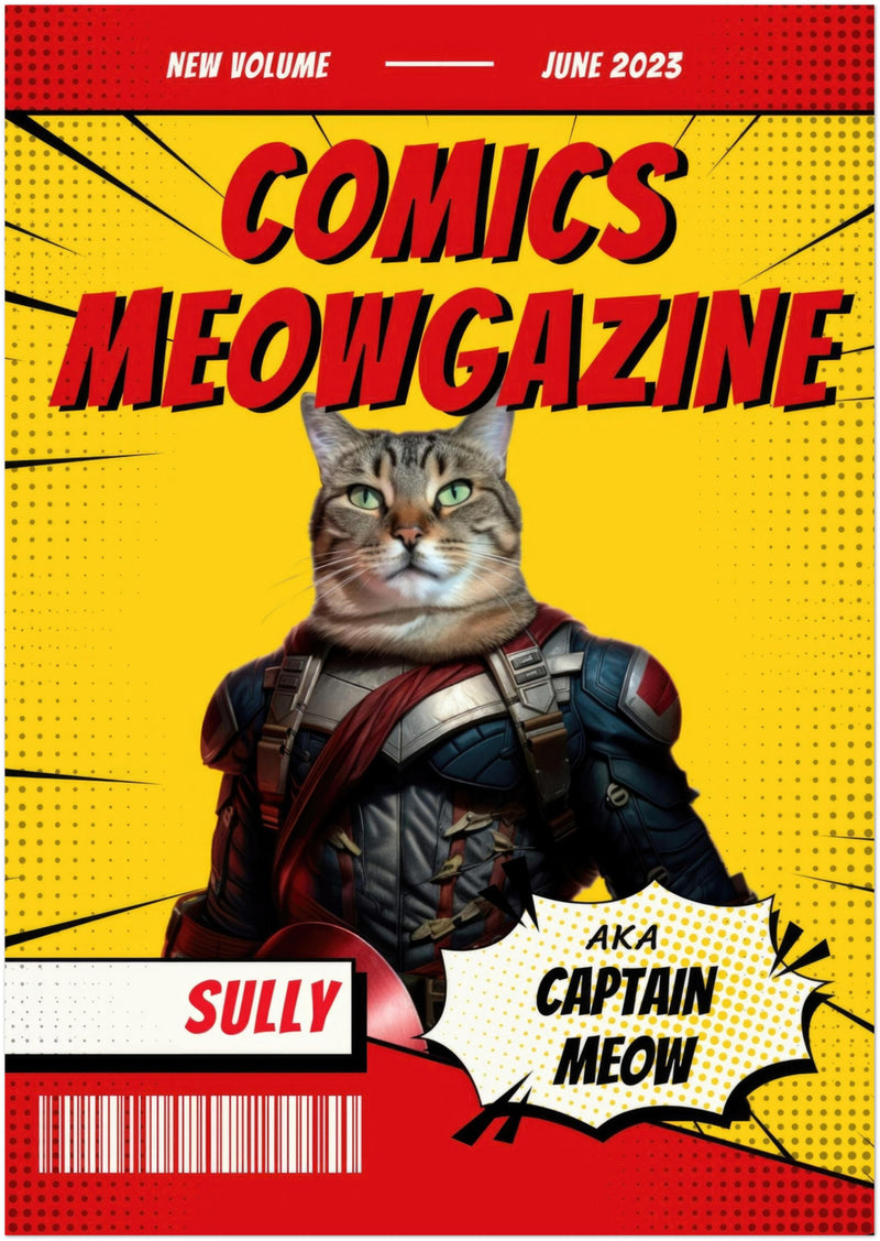 Póster Prémium de Portadas Personalizadas de Revistas de Comics Michilandia | La tienda online de los amantes de gatos