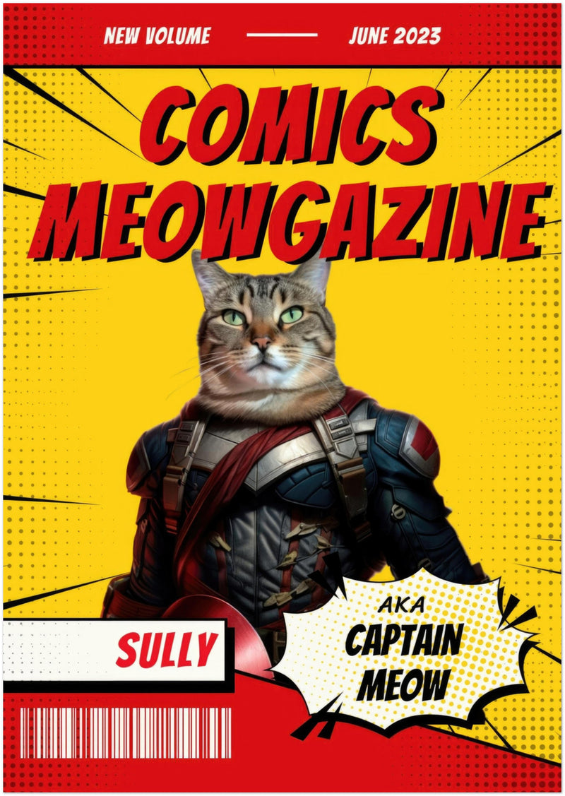 Póster Prémium de Portadas Personalizadas de Revistas de Comics Michilandia | La tienda online de los amantes de gatos