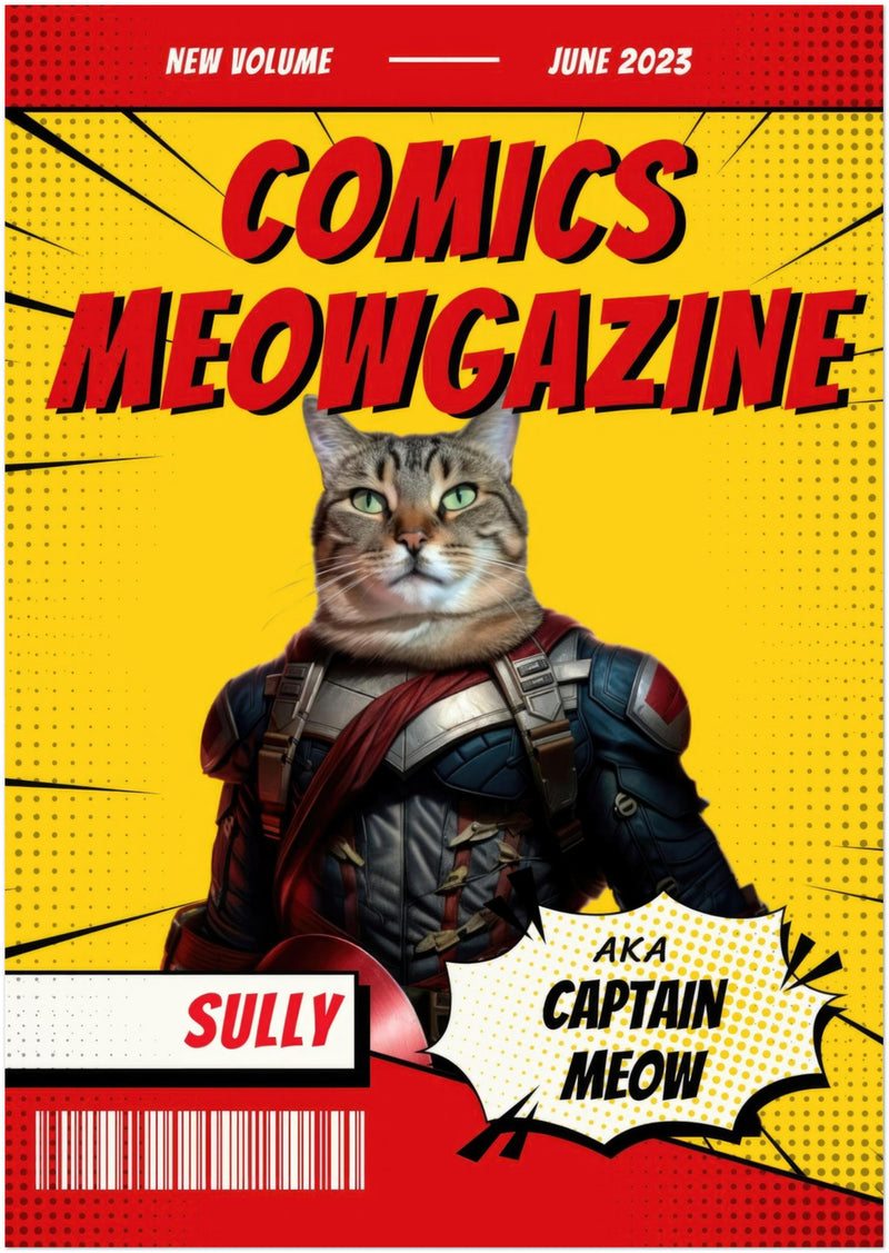 Póster Prémium de Portadas Personalizadas de Revistas de Comics Michilandia | La tienda online de los amantes de gatos