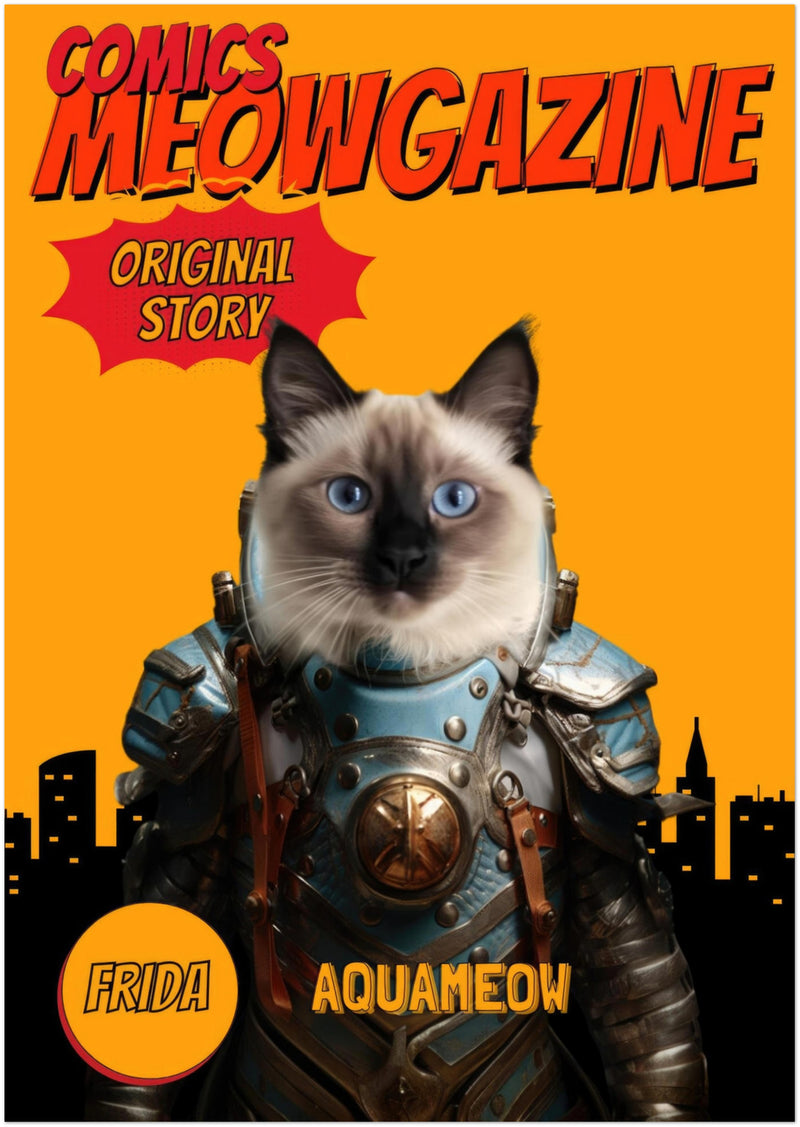 Póster Prémium de Portadas Personalizadas de Revistas de Comics Michilandia | La tienda online de los amantes de gatos