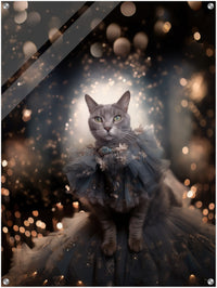 Impresión en plexiglás de Retratos de Gatos Personalizados: De la realidad a la fantasía.