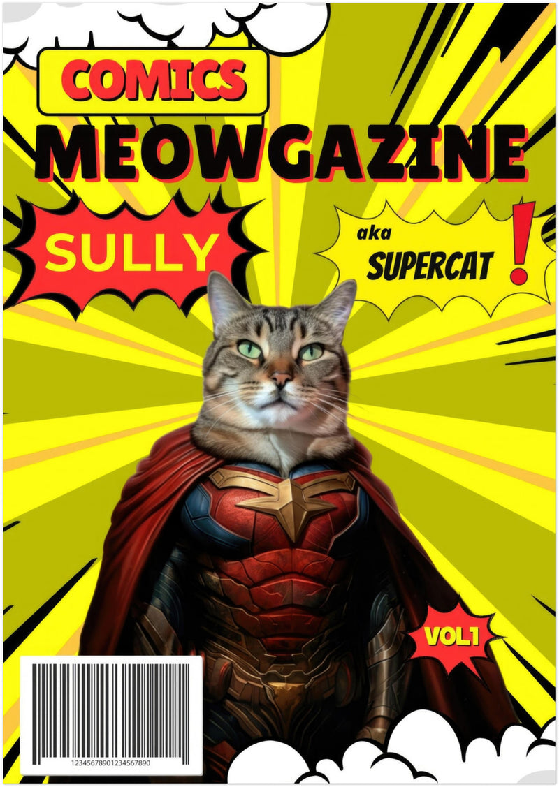 Póster Prémium de Portadas Personalizadas de Revistas de Comics Michilandia | La tienda online de los amantes de gatos