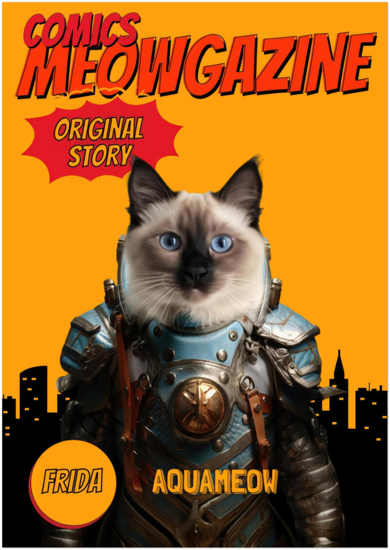 Póster Prémium de Portadas Personalizadas de Revistas de Comics Michilandia | La tienda online de los amantes de gatos