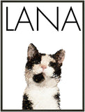 Póster Enmarcado Premium con Retrato personalizado de gato