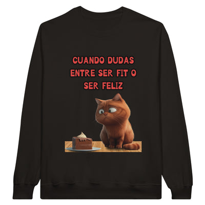 Sudadera Unisex Estampado de Gato 