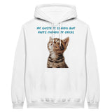 Sudadera con Capucha Unisex Estampado de Gato "Silencio Melódico" Michilandia | La tienda online de los fans de gatos