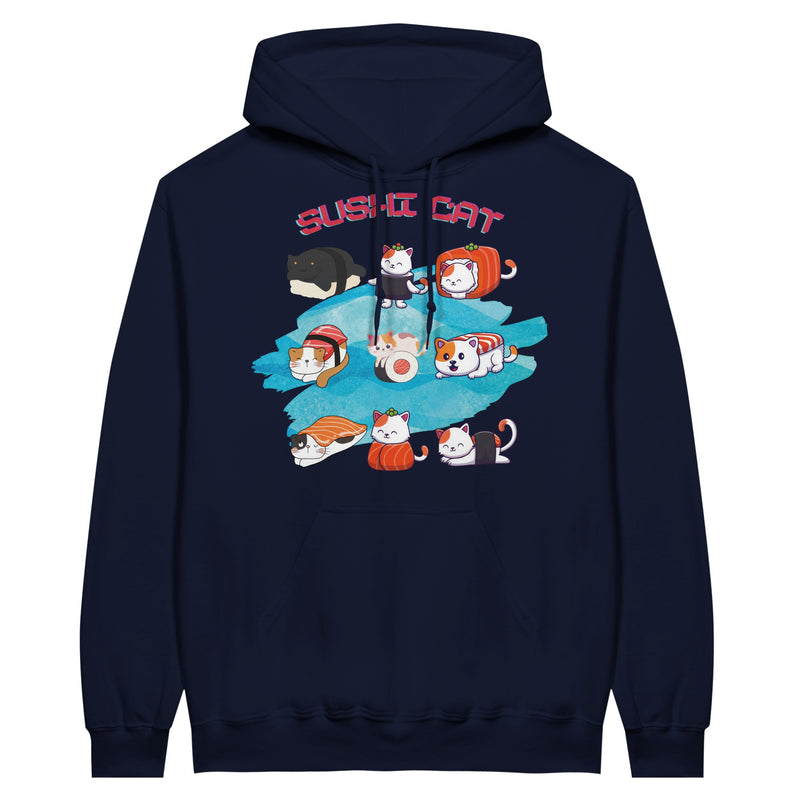 Sudadera con Capucha Unisex Estampado de Gato "Sushi Cat" Michilandia | La tienda online de los fans de gatos