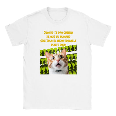 Camiseta júnior unisex estampado de gato 