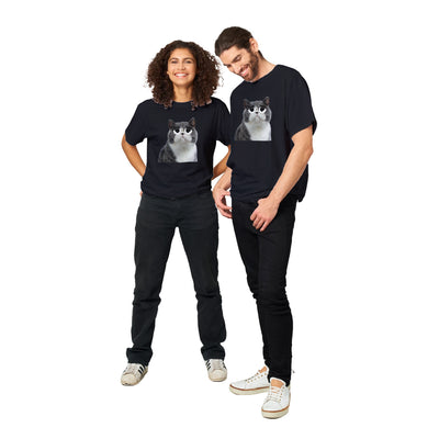 Camiseta Unisex Estampado de Gato "Triste pero Gracioso" Michilandia