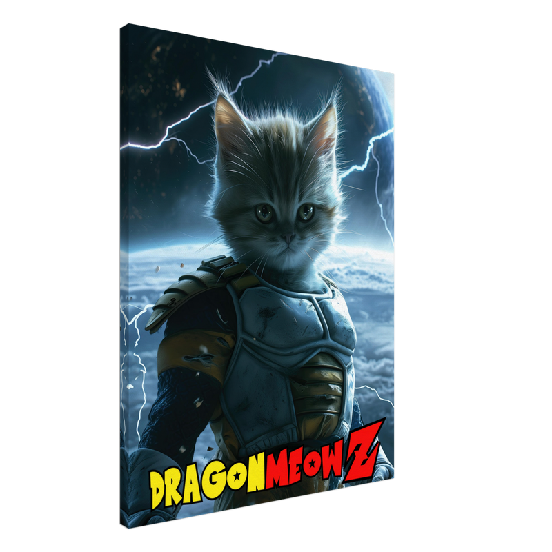 Lienzo de gato "Saiyan Cósmico" Michilandia | La tienda online de los fans de gatos