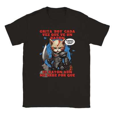 Camiseta unisex estampado de gato 