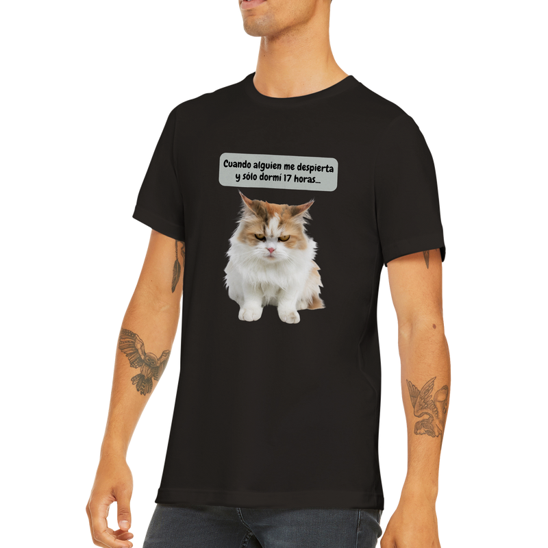 Camiseta unisex estampado de gato "Michi dormilón" Gelato