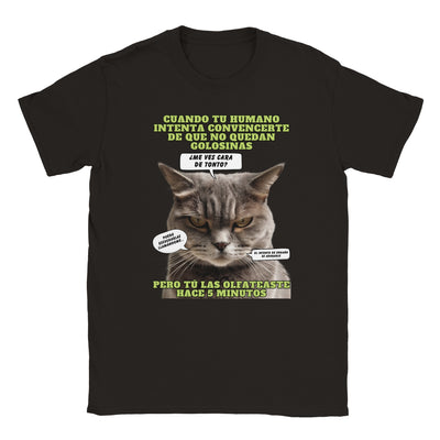 Camiseta unisex estampado de gato 