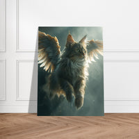 Panel de aluminio impresión de gato "Ángel Felino" Michilandia | La tienda online de los fans de gatos