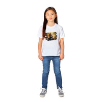 Camiseta Junior Unisex Estampado de Gato "El Último Saiyajin Felino" Michilandia | La tienda online de los fans de gatos