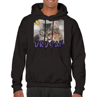 Sudadera con Capucha Unisex Estampado de Gato "Meme Urusai!" Michilandia | La tienda online de los amantes de gatos