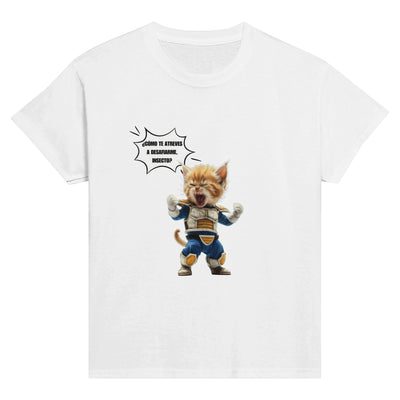 Camiseta Junior Unisex Estampado de Gato 