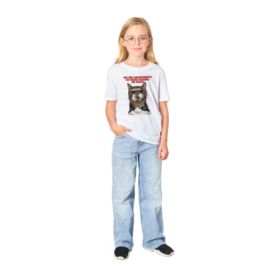 Camiseta Junior Unisex Estampado de Gato "Dulce Travieso" Michilandia | La tienda online de los fans de gatos