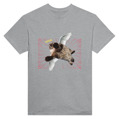 Camiseta Unisex Estampado de Gato "Ángel de Pelaje" Michilandia | La tienda online de los fans de gatos