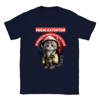 Camiseta júnior unisex estampado de gato "Michi bombero" Gelato