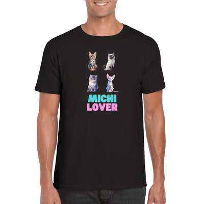 Camiseta unisex estampado de gato "Michi Lover" v2 Gelato