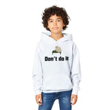 Sudadera con capucha júnior estampado de gato "Don't do it" Michilandia | La tienda online de los fans de gatos