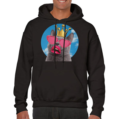 Sudadera con Capucha Unisex Estampado de Gato 