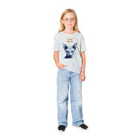 Camiseta Junior Unisex Estampado de Gato "Sphynx Implacable" Michilandia