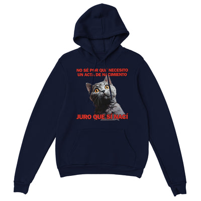 Sudadera con Capucha Unisex Estampado de Gato "Sorpresa Burocrática" Michilandia | La tienda online de los fans de gatos