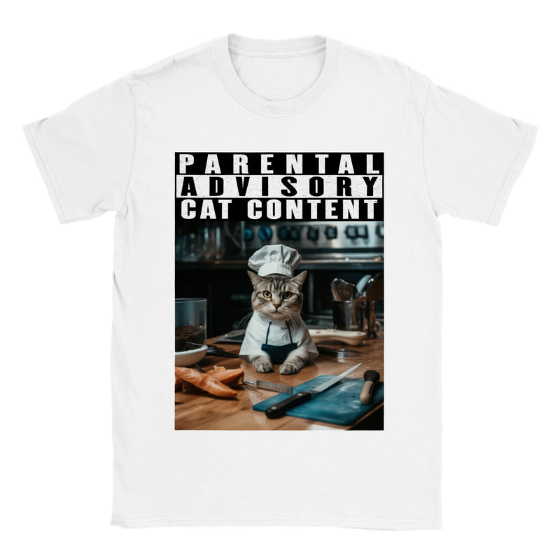 Camiseta unisex estampado de gato "Michi Cocinero" Gelato