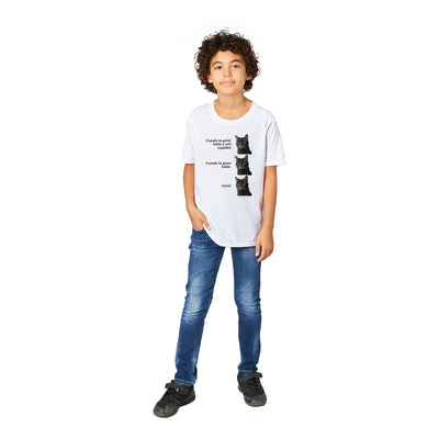 Camiseta Junior Unisex Estampado de Gato "Gente" Michilandia | La tienda online de los fans de gatos