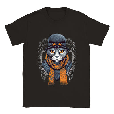 Camiseta unisex estampado de gato 