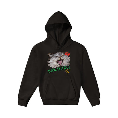 Sudadera con capucha júnior estampado de gato "Grito Cómico" Michilandia | La tienda online de los amantes de gatos