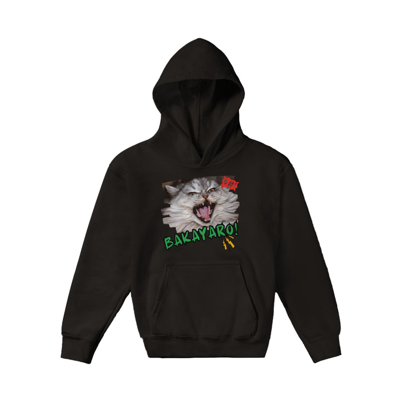 Sudadera con capucha júnior estampado de gato "Grito Cómico" Michilandia | La tienda online de los amantes de gatos