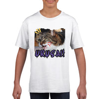 Camiseta Junior Unisex Estampado de Gato 