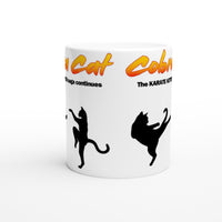 Taza Blanca con Impresión de Gato "Cobra Cat: La Saga Continúa" Michilandia | La tienda online de los fans de gatos
