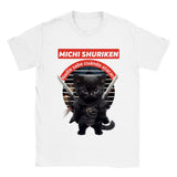 Camiseta unisex estampado de gato "Michi shuriken" Gelato