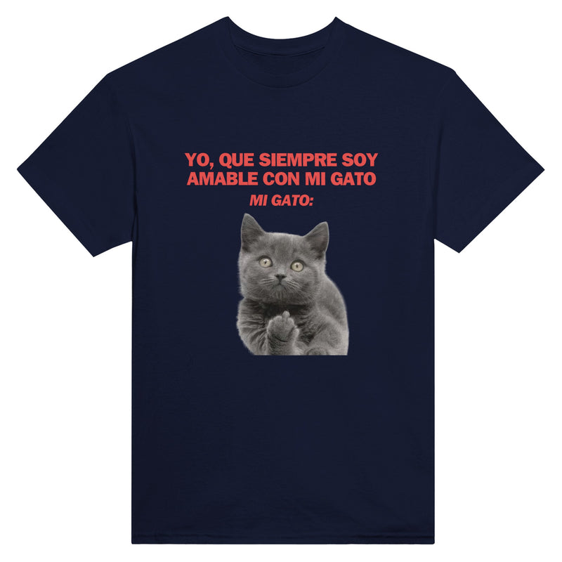 Camiseta Unisex Estampado de Gato "Desafío Gatuno" Michilandia | La tienda online de los fans de gatos