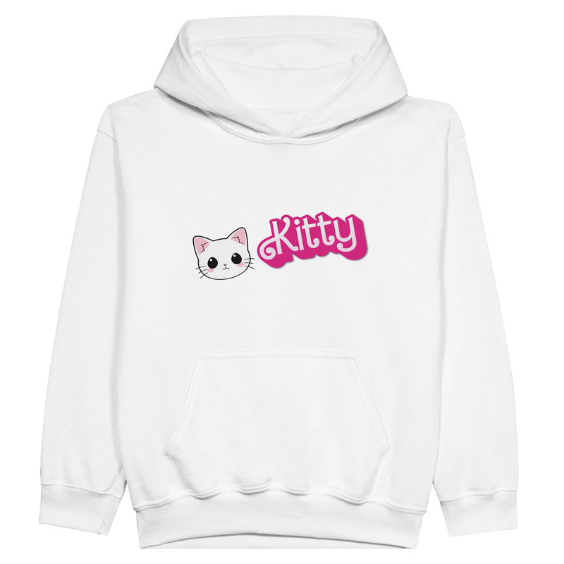 Sudadera con capucha júnior estampado de gato "Kitty Barbie" Michilandia