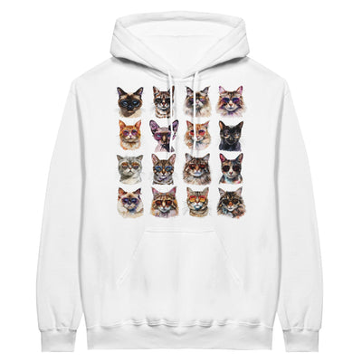 Sudadera con Capucha Unisex Estampado de Gato "Cool Cats" Michilandia | La tienda online de los fans de gatos