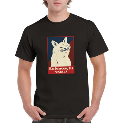 Camiseta Unisex Estampado de Gato 