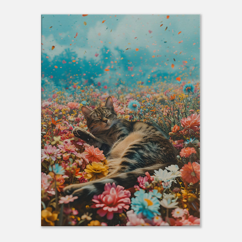 Lienzo de gato "Paz Floral Felina" Michilandia | La tienda online de los fans de gatos