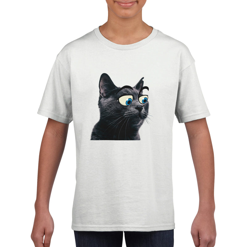 Camiseta Junior Unisex Estampado de Gato 