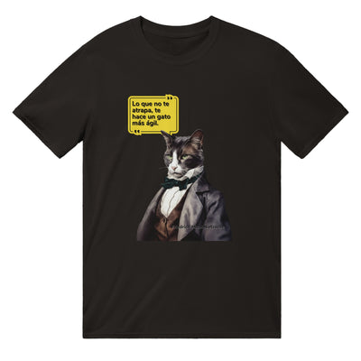 Camiseta unisex estampado de gato "Friedrich Michi Nietzsche" Michilandia | La tienda online de los amantes de gatos