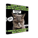 Lienzo de gato "El Detector de Golosinas" 30x30 cm / 12x12″